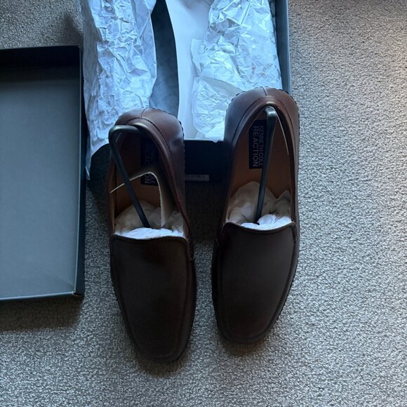 Kenneth Cole Reaction Ahead of Time Leather Shoes Loafers Driving Moc | Size 10 - Picture 6 of 8